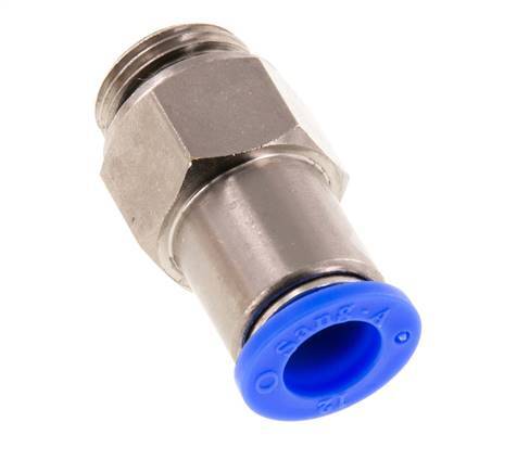Racor rápido de 12 mm y G1/2'' macho autoblocante de latón/PBT 0-10bar (0-145psi)