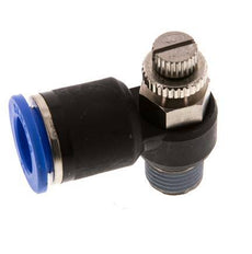 Silenciador de control de flujo Codo de salida del medidor 12 mm - R1/4'' Latón/PA 66