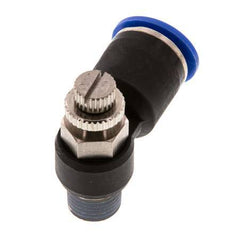 Silenciador de control de flujo Codo de salida del medidor 12 mm - R1/4'' Latón/PA 66