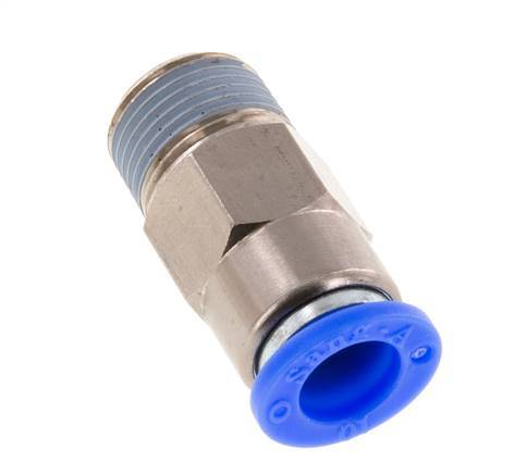 Racor rápido 10mm y R3/8'' Macho Latón autoblocante/PBT 0-10bar (0-145psi)