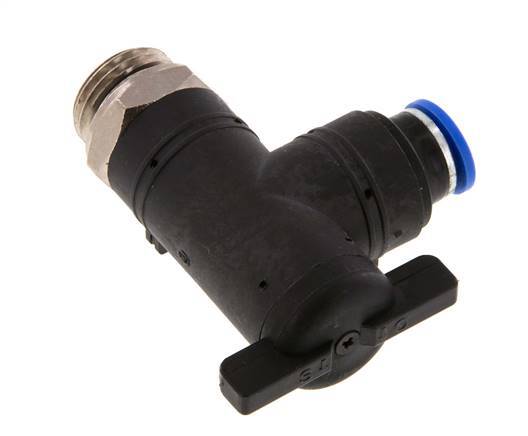 Válvula de bola de codo de 2 vías 10 mm - G1/2'' Plástico/Latón
