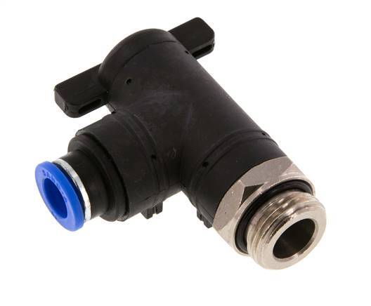 Válvula de bola de codo de 2 vías 10 mm - G1/2'' Plástico/Latón