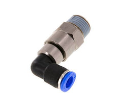 Codo de 10mm y R1/2'' Junta giratoria rápida Rosca macho Niquelada Latón/PBT NBR Giratorio