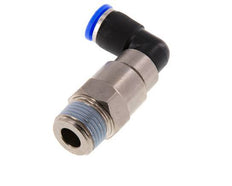 Codo de 10mm y R1/2'' Junta giratoria rápida Rosca macho Niquelada Latón/PBT NBR Giratorio