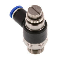 Silenciador de control de flujo Codo de salida de contador 8 mm - G3/8'' Latón/PA 66