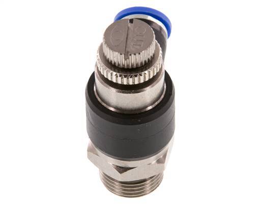 Silenciador de control de flujo Codo de salida de contador 8 mm - G3/8'' Latón/PA 66