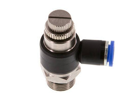 Silenciador de control de flujo Codo de salida de contador 8 mm - G3/8'' Latón/PA 66