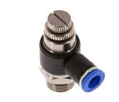 Silenciador de control de flujo Codo de salida de contador 8 mm - G3/8'' Latón/PA 66