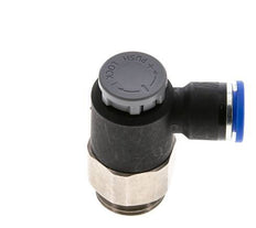 Válvula reguladora de caudal Codo de salida de contador 10 mm - G1/2'' Latón/PA 66 Tuerca de seguridad