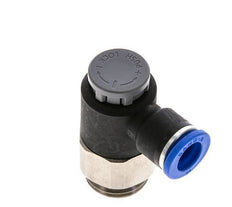 Válvula reguladora de caudal Codo de salida de contador 10 mm - G1/2'' Latón/PA 66 Tuerca de seguridad