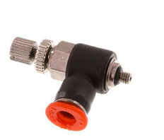 Silenciador de control de flujo Codo de entrada de medidor 4 mm - M3 Latón/PBT