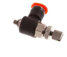 Silenciador de control de flujo Codo de entrada de medidor 4 mm - M3 Latón/PBT