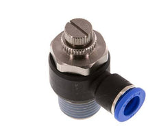 Silenciador de control de flujo Codo de salida del medidor 10 mm - R1/2'' Latón/PA 66