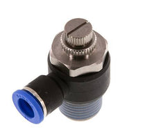 Silenciador de control de flujo Codo de salida del medidor 10 mm - R1/2'' Latón/PA 66