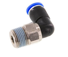 Codo de 8 mm y R3/8'' Junta giratoria con rosca macho Latón niquelado/PBT NBR Giratorio