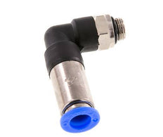 Racor rápido 8mm y G1/8'' Codo autoblocante macho Latón/PBT 0-10bar (0-145psi)