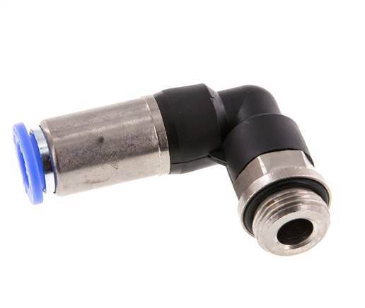 Racor rápido 10mm y G3/8'' Codo autoblocante macho Latón/PBT 0-10bar (0-145psi)