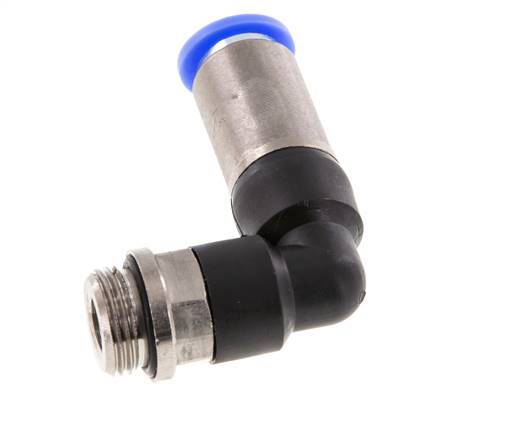 Racor rápido 10mm y G3/8'' Codo autoblocante macho Latón/PBT 0-10bar (0-145psi)