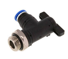 Válvula de bola de codo de 2 vías 8 mm - G3/8'' Plástico/Latón