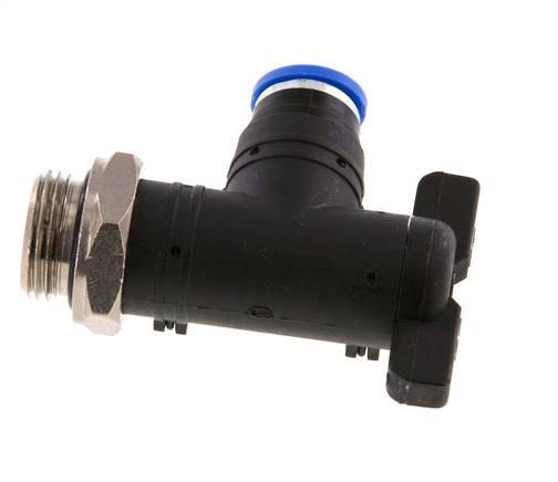 Válvula de bola de codo de 2 vías 8 mm - G3/8'' Plástico/Latón