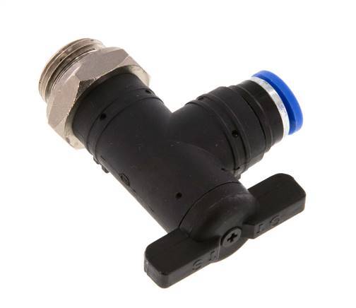 Válvula de bola de codo de 2 vías 8 mm - G3/8'' Plástico/Latón