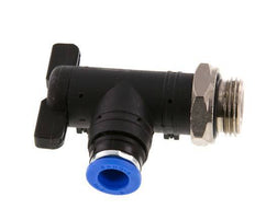 Válvula de bola de codo de 2 vías 8 mm - G3/8'' Plástico/Latón