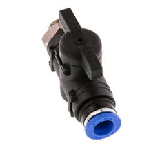 Válvula de bola recta de 2 vías 8 mm - G1/8'' Plástico/Latón