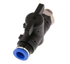 Válvula de bola recta de 2 vías 8 mm - G1/8'' Plástico/Latón