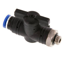 Válvula de bola recta de 2 vías 8 mm - G1/8'' Plástico/Latón