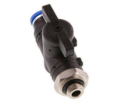Válvula de bola recta de 2 vías 8 mm - G1/8'' Plástico/Latón