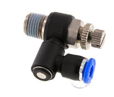 Silenciador de control de flujo Meter-Out Giratorio 6 mm - R1/4'' Latón/PA 66