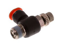 Silenciador de control de flujo Codo de entrada de medidor 6 mm - R1/8'' Latón/PBT