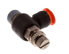 Silenciador de control de flujo Codo de entrada de medidor 6 mm - R1/8'' Latón/PBT