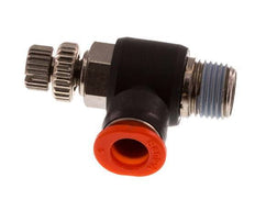 Silenciador de control de flujo Codo de entrada de medidor 6 mm - R1/8'' Latón/PBT