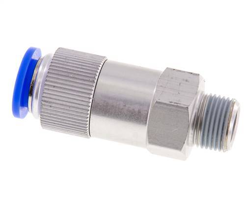 Válvula de retención de 12mm y R3/8'' macho de aluminio 0.2-10bar (3-145psi) Rosca-manguera
