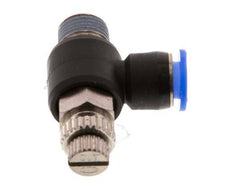 Silenciador de control de flujo Codo de salida del medidor 6 mm - R1/8'' Latón/PBT