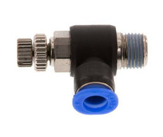 Silenciador de control de flujo Codo de salida del medidor 6 mm - R1/8'' Latón/PBT