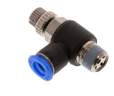 Silenciador de control de flujo Codo de salida del medidor 6 mm - R1/8'' Latón/PBT