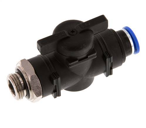 Válvula de bola recta de 2 vías 10 mm - G3/8'' Plástico/Latón