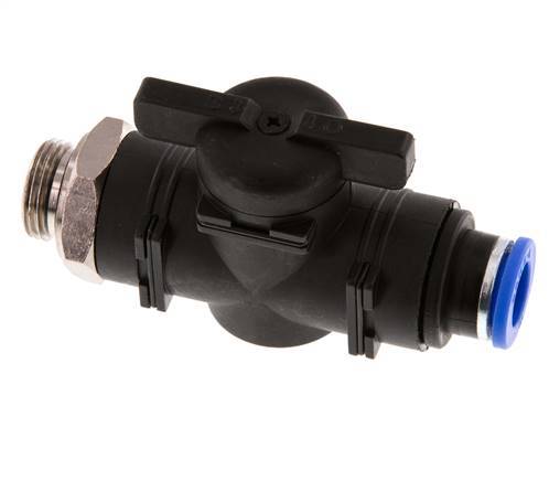 Válvula de bola recta de 2 vías 10 mm - G3/8'' Plástico/Latón
