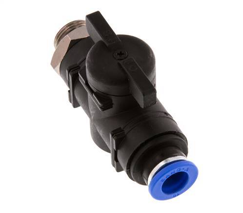 Válvula de bola recta de 2 vías 10 mm - G3/8'' Plástico/Latón