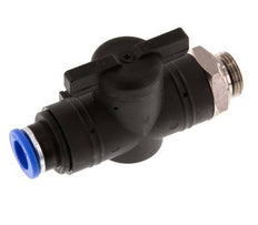 Válvula de bola recta de 2 vías 10 mm - G3/8'' Plástico/Latón
