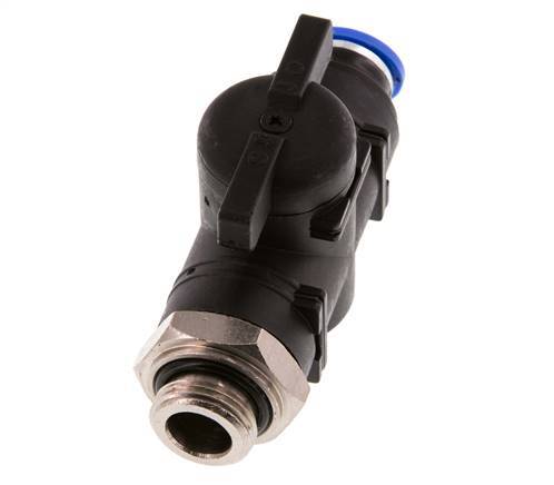 Válvula de bola recta de 2 vías 10 mm - G3/8'' Plástico/Latón