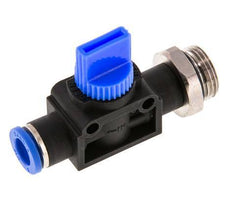 Válvula manual de cierre de 3/2 vías de 8 mm - G3/8'' Plástico/Latón Ventilación del lado del tubo