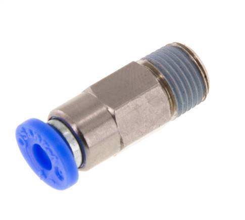 Racor rápido de 4 mm y R1/8'' macho con cierre automático de latón/PBT 0-10bar (0-145psi) [2 piezas]