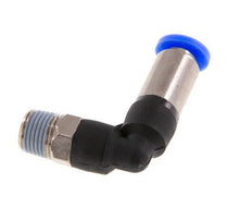 Racor de 4mm y R1/8'' Codo macho autoblocante Latón/PBT 0-10bar (0-145psi) [2 Piezas]