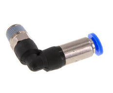 Racor de 4mm y R1/8'' Codo macho autoblocante Latón/PBT 0-10bar (0-145psi) [2 Piezas]