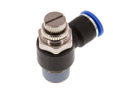 Silenciador de control de flujo Codo de salida del medidor 10 mm - R3/8'' Latón/PA 66