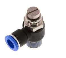 Silenciador de control de flujo Codo de salida del medidor 10 mm - R3/8'' Latón/PA 66