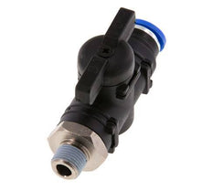 Válvula de bola recta de 2 vías 8 mm - R1/8'' Plástico/Latón